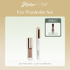 Eye Wardrobe Set [Eye Paint Solo & Lush Curl Mascara + FREE Pro Elite Brush in Brush #14]