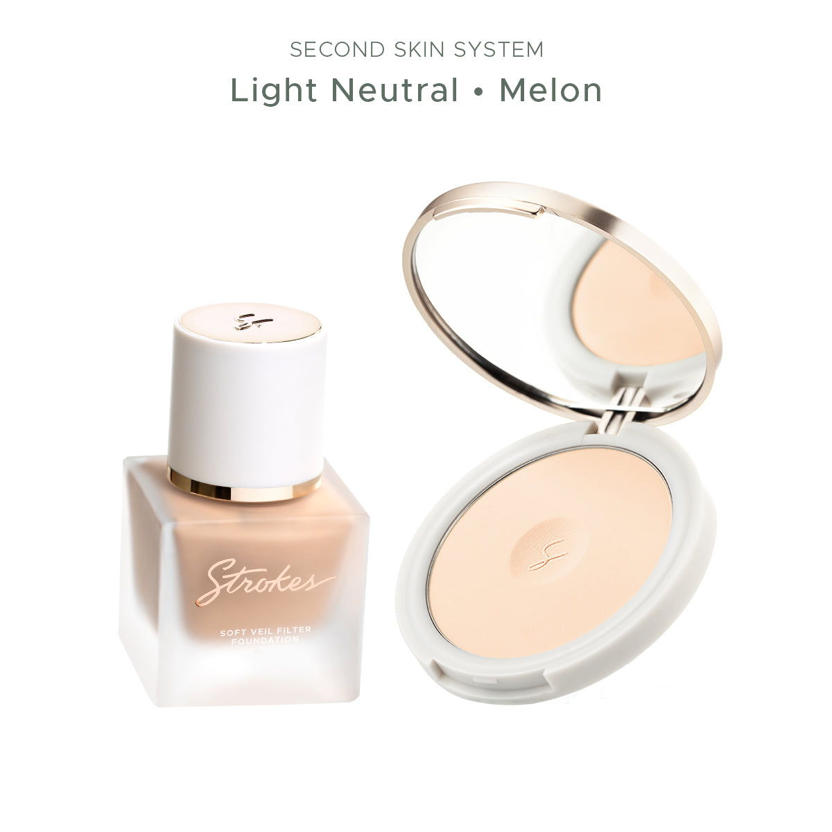 Second Skin System [Soft Veil Filter Foundation & Flawless Veil Finishing Powder + FREE Crush Blush in Sassy]