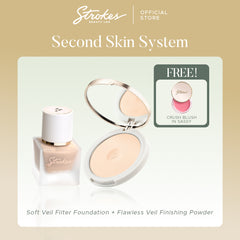 Second Skin System [Soft Veil Filter Foundation & Flawless Veil Finishing Powder + FREE Crush Blush in Sassy]